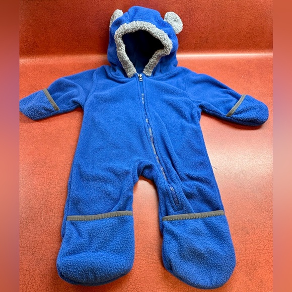 Cuddle Club Other - Cuddle Club Blue Fleece Footed One-Piece | 3–6 Months | Cozy & Warm